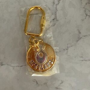 Vintage Opryland Nashville Guitar Gold Tone Key Ring Chain Collectible Gift New